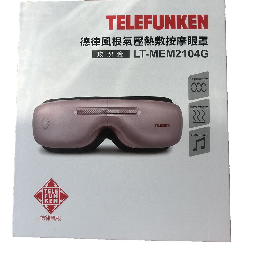 Telefunken Eye Massager with Heat, Air Pressure, Massage & Bluetooth Music